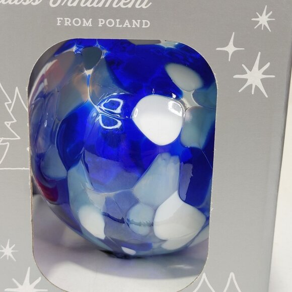 3 Pieces Huta Szkla Zorza Handmade Holiday Glass Ornament From Poland - Picture 8 of 9